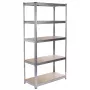 Estante de armazém GreenBlue GB378 metal galvanizado 5 prateleiras, aço galvanizado, 900×400 mm, máx. 75 kg por prateleira