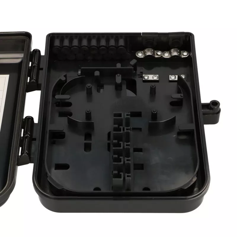 Caixa de fibra ótica Extralink Eliza V2, 16 emendas, preto, span médio