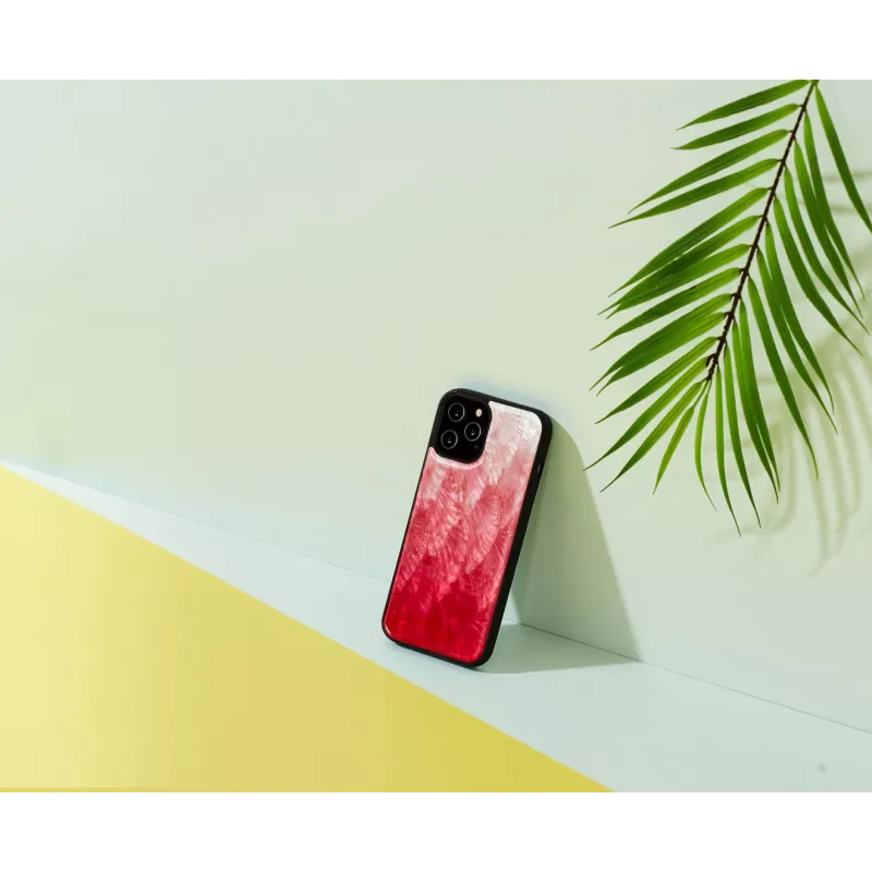Capa de proteção iKins para Apple iPhone 12 / 12 Pro, rosa lake com rebordo preto