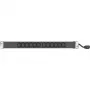 Tecline PDU 19 polegadas 12x conector fêmea IEC13 em caixa de alumínio 1U, 3x cabo 1,5 mm 2,5 m, RAL 9005 Preto (808902)