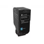 Lexmark 74C2HC0 Cartucho de toner retornável, ciano, alto rendimento, 12000 páginas