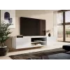 Móvel de TV cama meble SLIDE 200K, 200 x 40 x 37 cm, branco brilhante, tampo em aglomerado