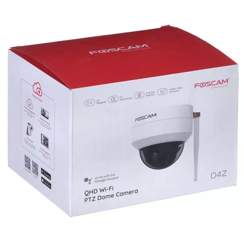 Câmara de vigilância IP Foscam D4Z Bulb interior e exterior 2304 x 1536 píxeis teto