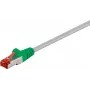 Wentronic goobay - cabo crossover - RJ-45 (M) para RJ-45 (M) - 7,5 m - SFTP, PiMF - CAT 6 - moldado, snagless - cinzento, verde (33280)