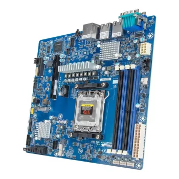 Motherboard GIGABYTE MC13-LE1 B650E microATX para AMD AM5 (Ryzen 7000/9000, DDR5, 4x DIMM, 10Gb LAN, 2x RJ-45, 4x SATA III, M.2, RAID)