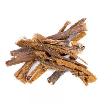 Petiscos para cães BULT barriga de cordeiro 100 g — snack natural seco de um só ingrediente, monoproteico, 65,8 % proteína