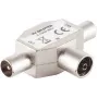 Conector em T ShiverPeaks 83110 — 2× ficha para 1× conector fêmea adaptador para ligações coaxiais de antena