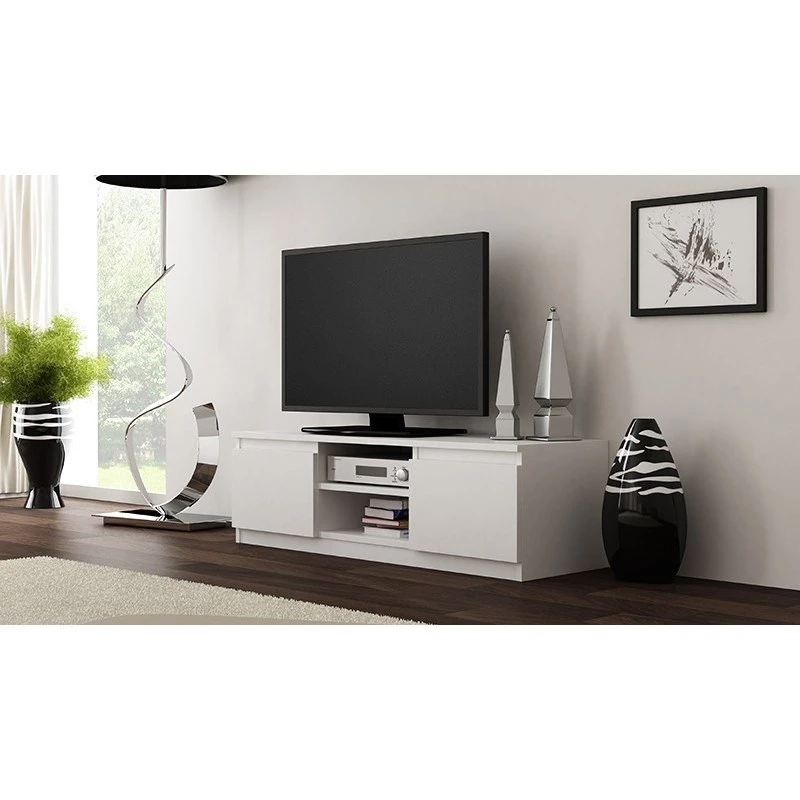 Móvel de TV Topeshop RTV120 BIEL com 2 prateleiras
