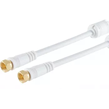 Cabo coaxial de ligação de satélite ShiverPeaks 80302 ficha F macho para ficha F macho 1,5 m