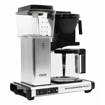 Máquina de café de filtro MOCCAMASTER KBG 741 — depósito de água de 1,25 l, jarra de 10 chávenas, 1520 W, aço inoxidável/preto
