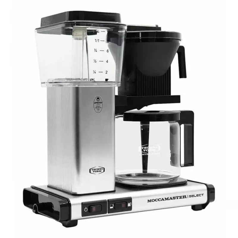 Máquina de café de filtro MOCCAMASTER KBG 741 — depósito de água de 1,25 l, jarra de 10 chávenas, 1520 W, aço inoxidável/preto