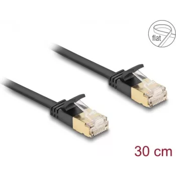 Cabo de rede DeLOCK RJ45 Cat.6A macho para macho U/FTP 0,3 m preto