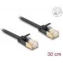 Cabo de rede DeLOCK RJ45 Cat.6A macho para macho U/FTP 0,3 m preto
