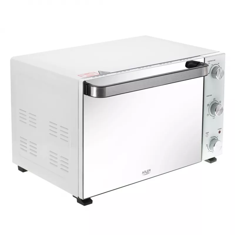 Forno de bancada elétrico Adler AD 6027, capacidade 48 L, 1800 W, branco
