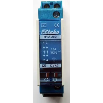 Relé de comutação Eltako Electronics para instalação em calha 2S 16A R12-200-12V (22200011)