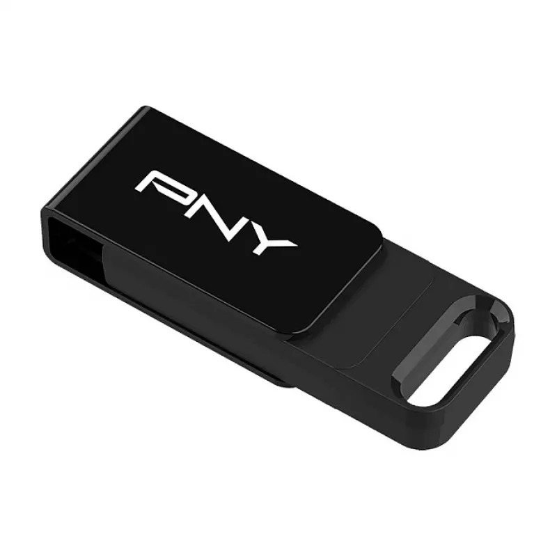 PNY Elite, 64 GB, USB Type-C, 3.2 Gen 1 (3.1 Gen 1), 120 MB/s, Dia, Preto