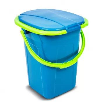GreenBlue GB320BL sanita portátil de viagem balde assento campismo festival com pega tampa robusto estável 19L