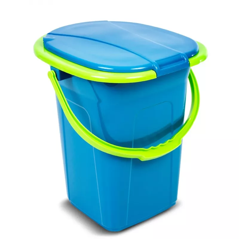 GreenBlue GB320BL sanita portátil de viagem balde assento campismo festival com pega tampa robusto estável 19L
