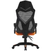 Cadeira gaming CANYON Wave MCH02 — encosto em mesh, design ergonómico, preto/laranja