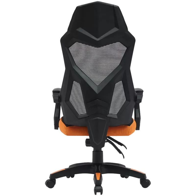 Cadeira gaming CANYON Wave MCH02 — encosto em mesh, design ergonómico, preto/laranja