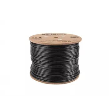 Cabo de rede Lanberg LCU6-21CU-0305-BK preto 305 m Cat6 U/UTP (UTP) exterior