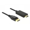 Adaptador de cabo de vídeo DeLOCK 85318 DisplayPort para HDMI 3m preto