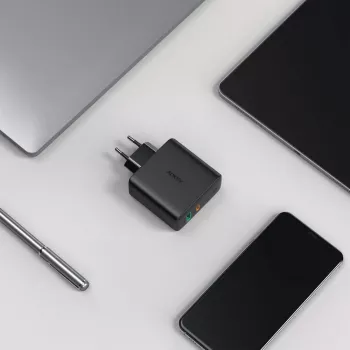 Carregador de parede PA-D3 2xUSB Power Delivery (1xUSB+1xUSB C) 5,4A 60W Dynamic Detect