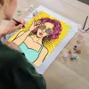 Conjunto de pintura Ravensburger CreArt ART Collection Canvas Edition — Lady in Pink (PopArt)