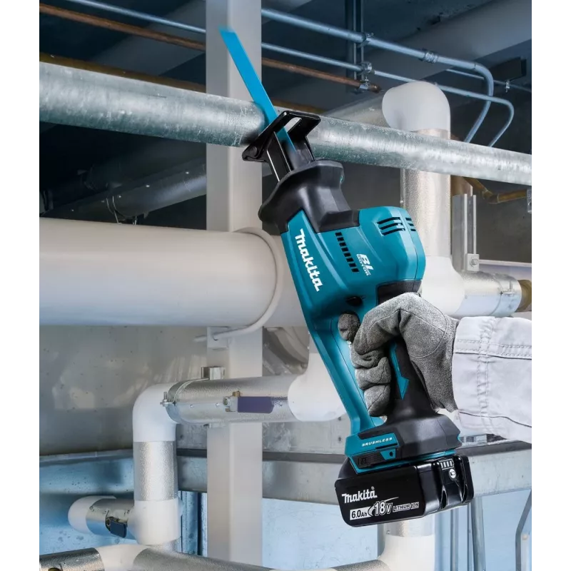 Serra sabre com bateria Makita DJR189Z 18 V preto, azul