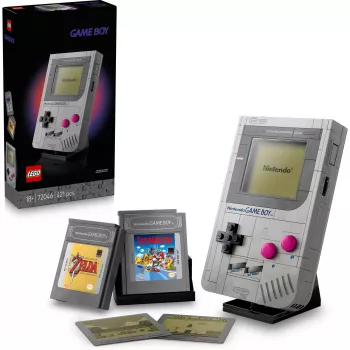 LEGO conjunto de construção design retrô Game Boy 72046 – réplica detalhada, suporte de exposição