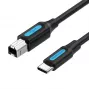 Cabo USB-C para USB 2.0 tipo B Vention CQUBH – 2 m, preto, 480 Mbit/s, 2 A