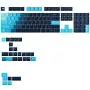 Keycaps GLORIOUS GPBT Gradient Celestial Ice – layout ANSI, conjunto de keycaps PBT com sublimação de cores