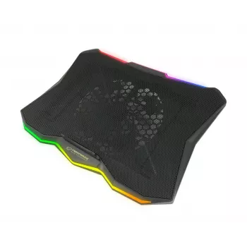 Base de arrefecimento para portátil ESPERANZA EGC110 para 17 polegadas (43,2 cm), 1 ventoinha de 18 cm, 800 rpm, 63 CFM, USB 2.0, preta