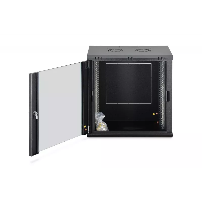 Armário para montagem na parede DIGITUS Dynamic-N 12U, 600x450 mm (LxP), IP20, fechadura com chave, desmontado