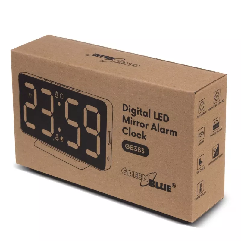 Despertador digital GreenBlue GB383 com visor LED