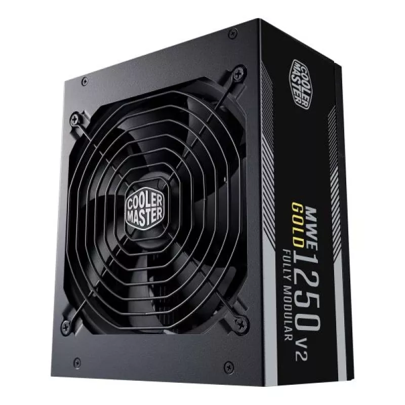 Fonte de alimentação Cooler Master MPE-C501-AFCAG-EU MWE Gold V2, ATX 1250W, RTX Ready, Modular, 140mm, Preto