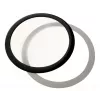 Filtro de poeira DEMCiflex 140 mm redondo – preto/branco para ventoinhas de caixa