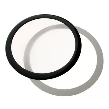 Filtro de poeira DEMCiflex 140 mm redondo – preto/branco para ventoinhas de caixa