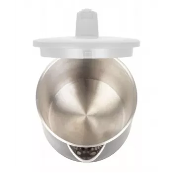 Chaleira elétrica MPM 1,7 L 2200 W caixa em aço inoxidável, botões, termostato regulável, bloqueio de segurança