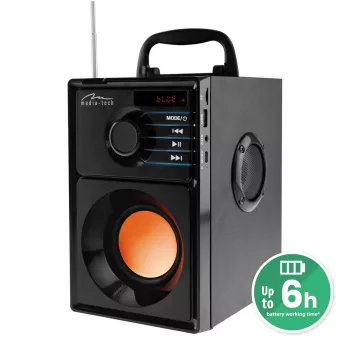 Media-Tech BOOMBOX BT 15 W altifalante estéreo portátil preto