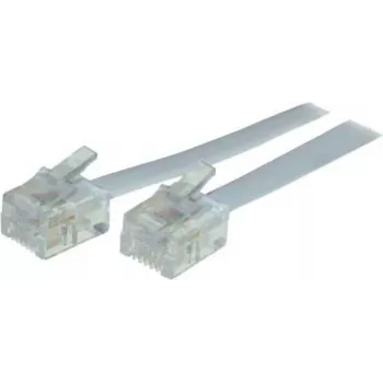Cabo modular telefónico ShiverPeaks 70095-W com ficha Western (RJ11) 6/4