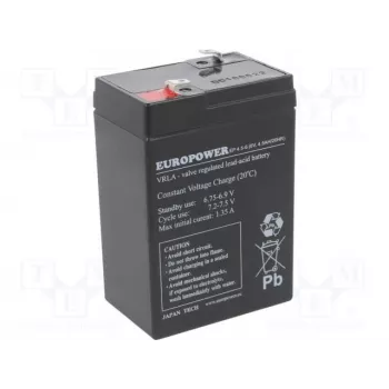 Bateria de chumbo-ácido europower EP4.5-6 6V 4,5Ah