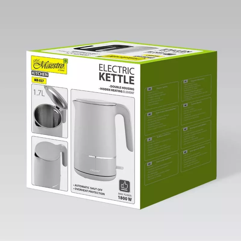 Chaleira Maestro MR-037 1,7 L 1800 W (MR-037-GREY) cinzento