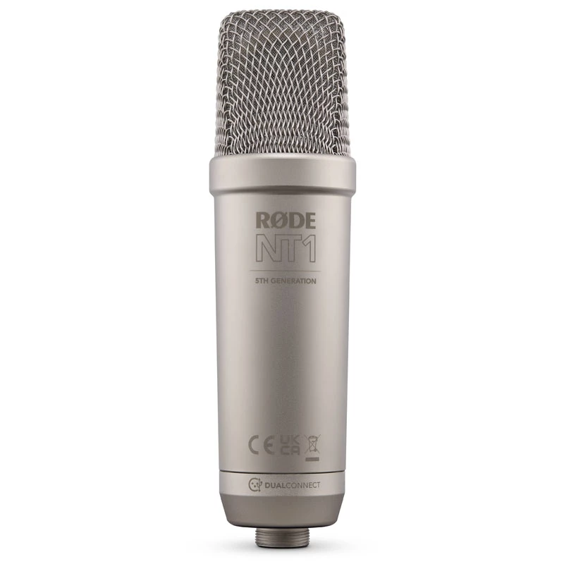 Rode NT1 5th Generation Microfone de condensador de estúdio com XLR e USB, prateado (NT1GEN5)