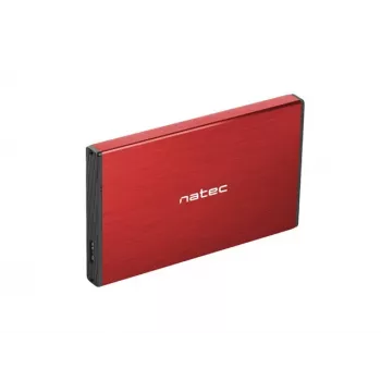 Caixa externa para HDD NATEC RHINO GO (USB 3.0, 2,5 inch, vermelho)