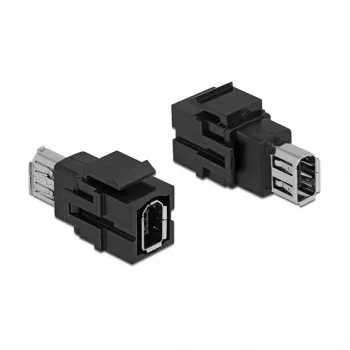 Módulo Keystone DELOCK 86852 conector fêmea plano, preto