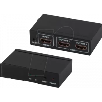 Comutador HDMI ShiverPeaks 2 x HDMI 1.4 3840 x 2160 preto metal