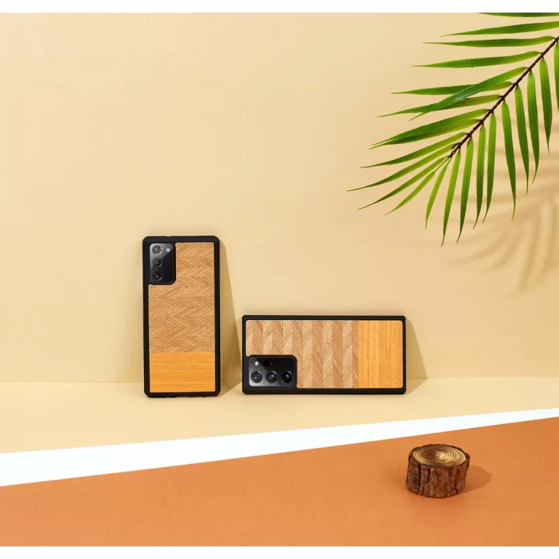 Capa protetora Man and Wood Galaxy Note 20 Herringbone Arancia preto