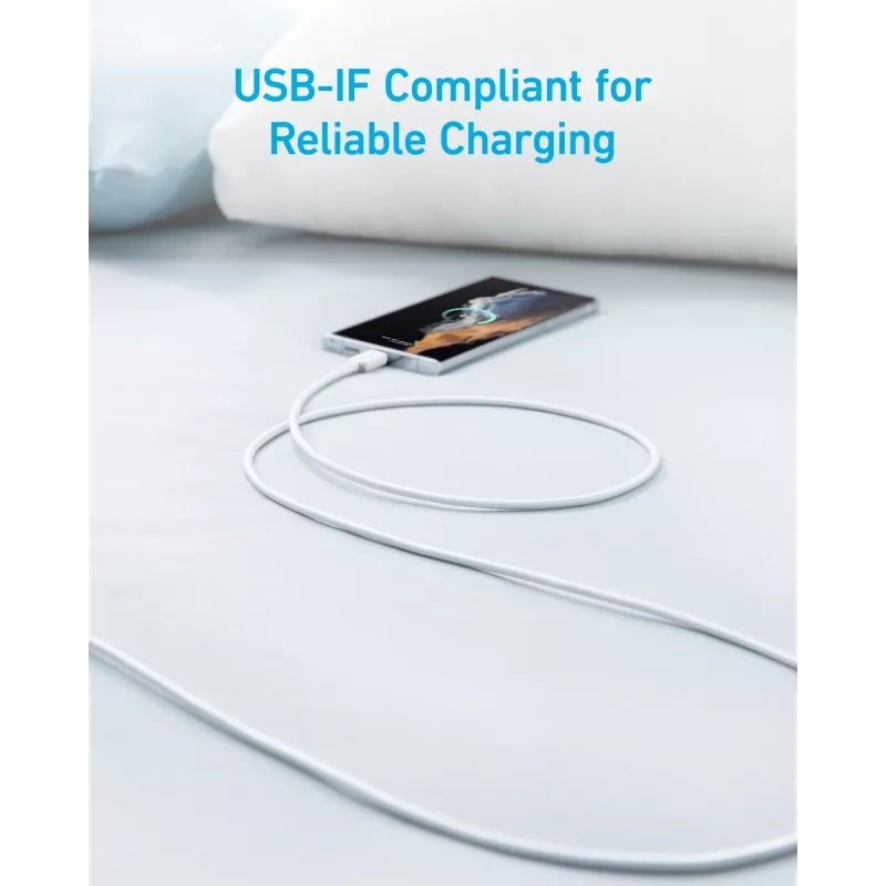 Cabo USB Anker 322 1,8 m USB A USB C branco