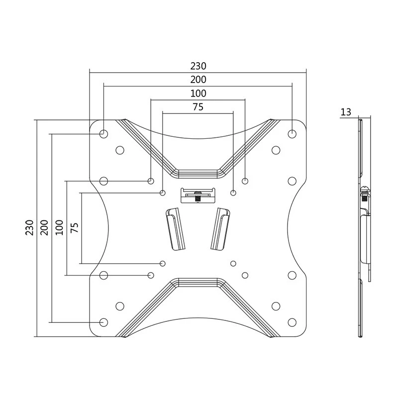 Suporte de parede para TV LogiLink BP0004 106,7 cm (42 polegadas) preto